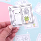 Snowball Quarantine Inside - Cat Vinyl Die Cut Sticker