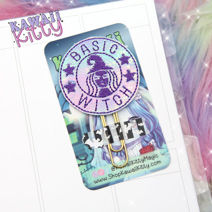 Holographic Purple Basic Witch Planner Clip