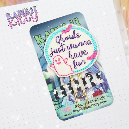 Ghouls Just Wanna Have Fun Planner Clip