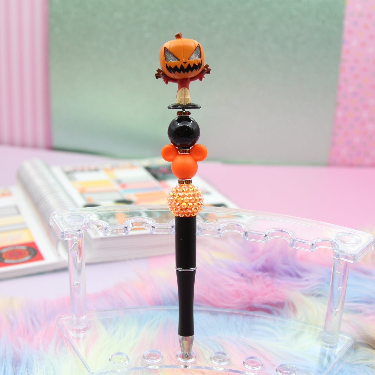 Pumpkin King Scarecrow Beaded Pen
