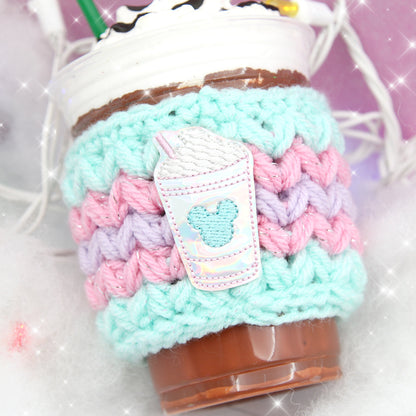 Holographic Magical Drink Crochet Coffee Cup Cozie Sleeve