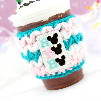 Ho Ho Ho Crochet Coffee Cup Cozie Sleeve