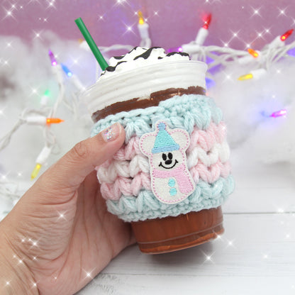 Snowman Mouse Coffee Cup Cozie Sleeve