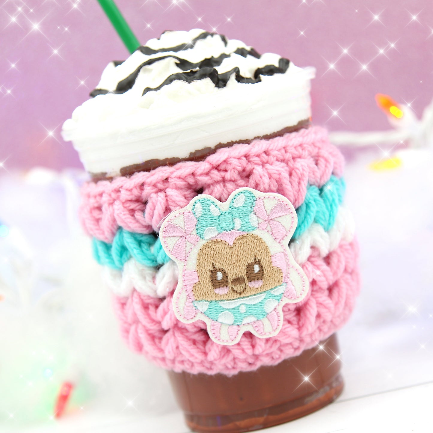 Peppermint Squishy Mouse Girl Coffee Cup Cozie Sleeve