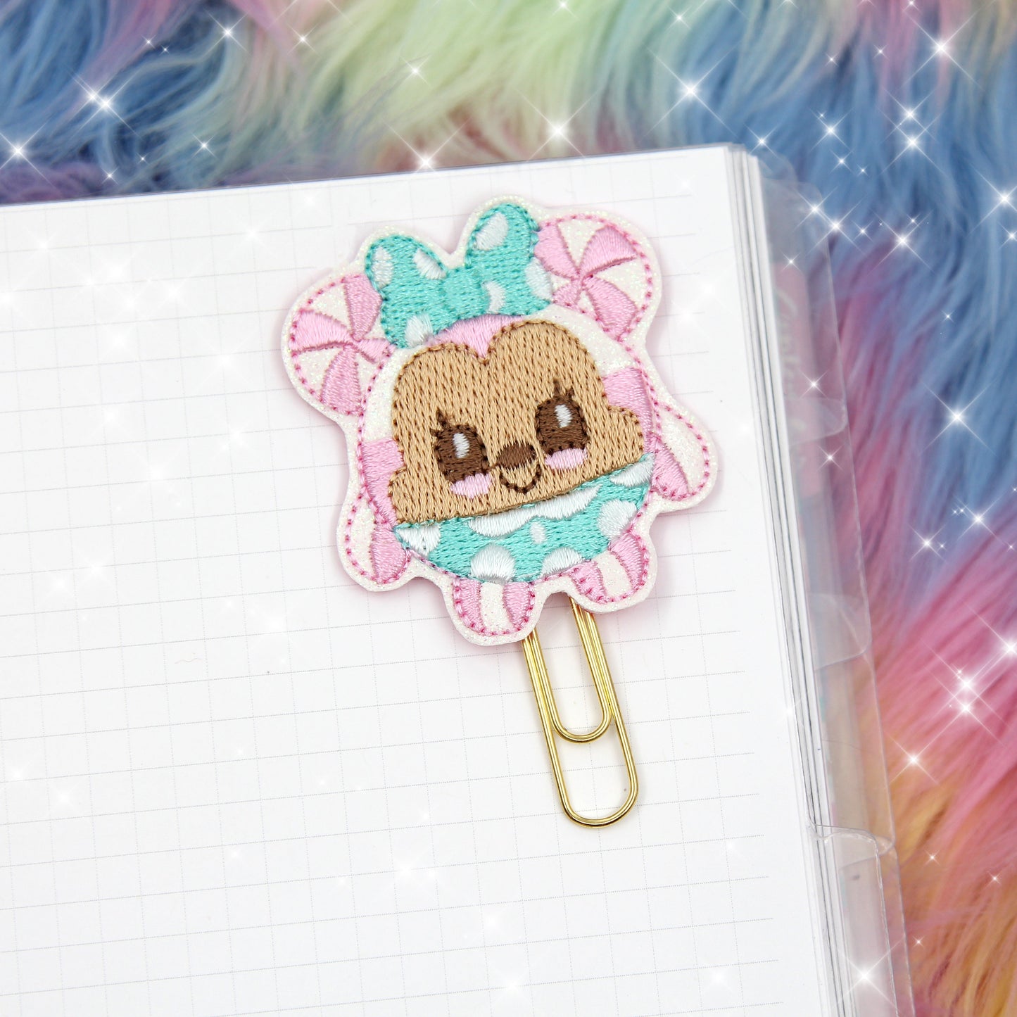 Mouse Girl Squishy Planner Clip