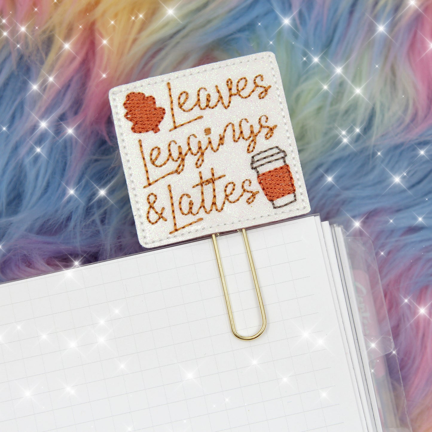 Leaves Leggings And Lattes Planner Clip