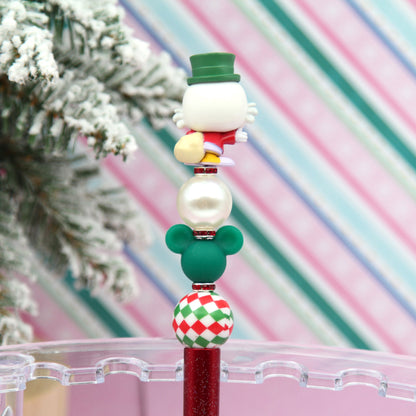 Scrooge Duck Christmas Beaded Pen