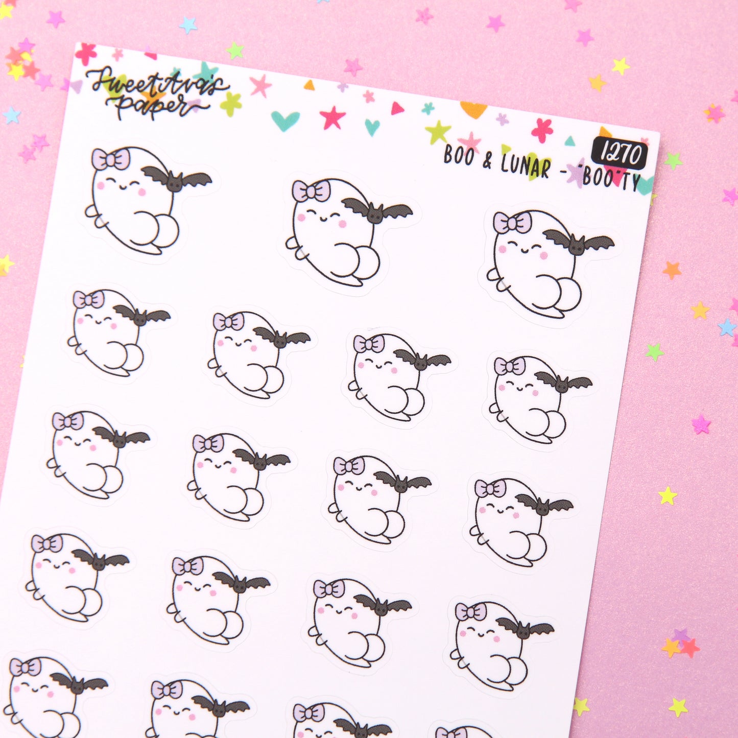 Booty Butt Planner Stickers - Boo and Lunar [1270]