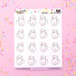 Kiss My Butt Planner Stickers - Snowball The Cat [1503]