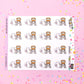 Missed The School Bus Planner Stickers - Snowball The Cat [1515]