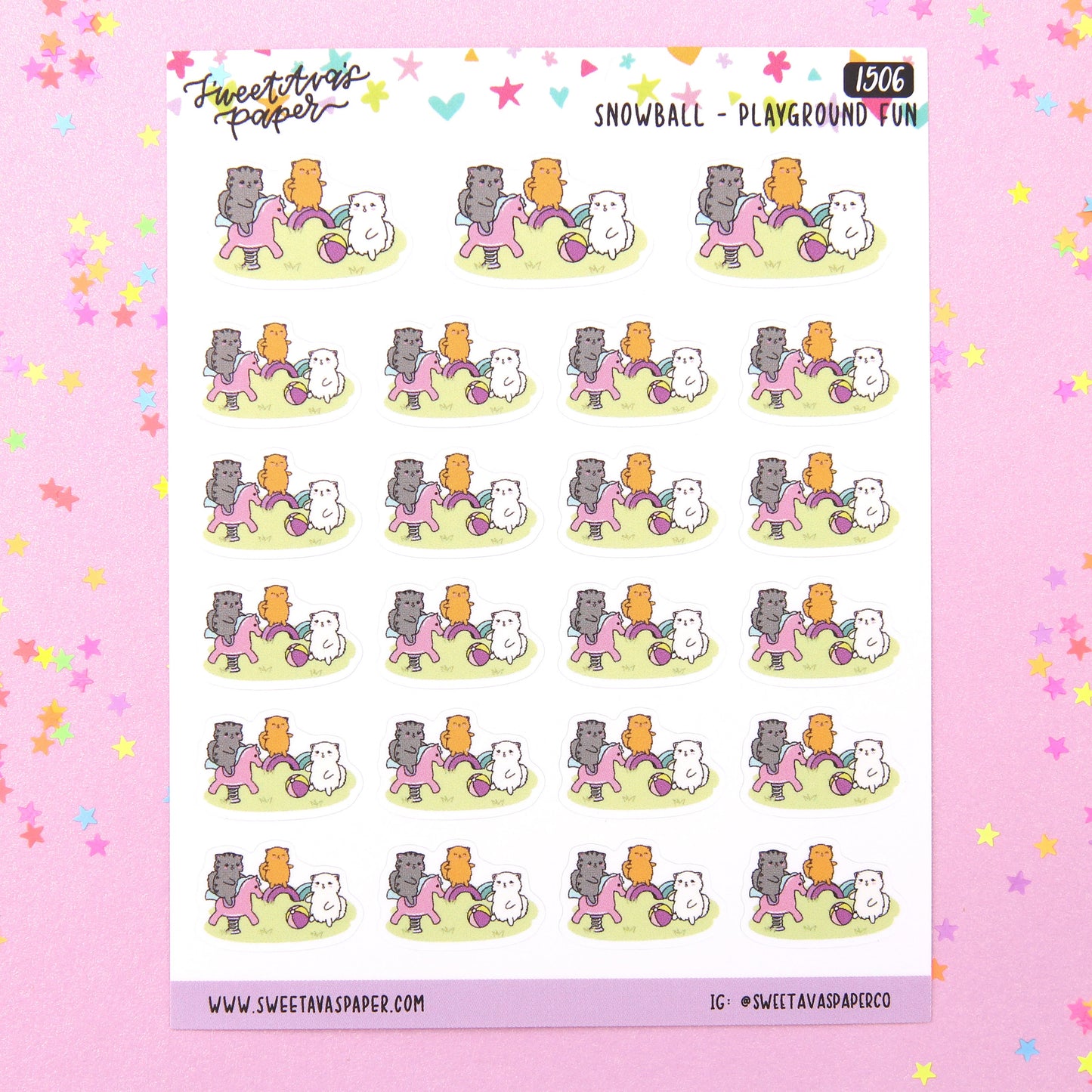 Playground Planner Stickers - Snowball The Cat [1506]