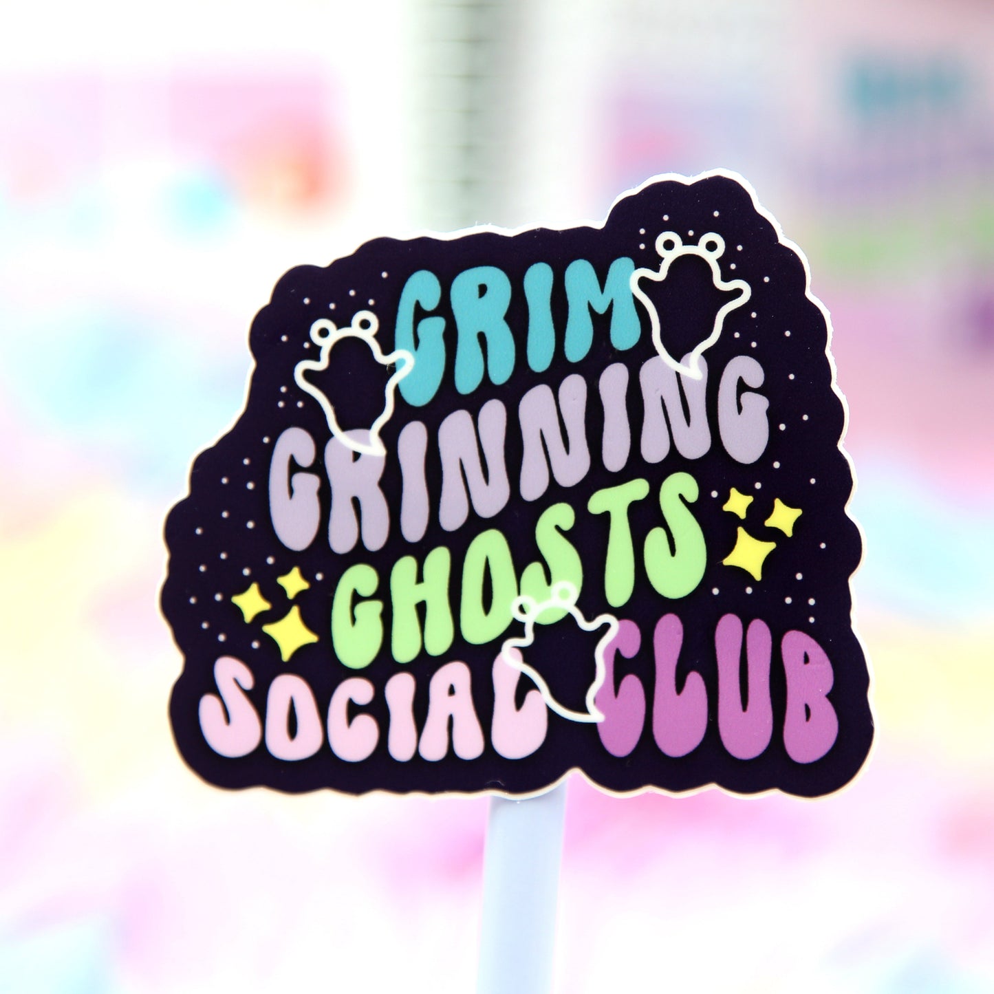 Grim Grinning Ghosts Social Club Vinyl Sticker