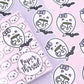 Boo - Spill the Tea - Bat Vinyl Die Cut Sticker - Ghost Vinyl Sticker - Tumbler Decal