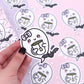 Boo - Spill the Tea - Bat Vinyl Die Cut Sticker - Ghost Vinyl Sticker - Tumbler Decal