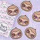 Mocha the Sloth - Happy Face Vinyl Decal Sticker