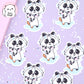 Rainy Day - Vinyl Sticker - Vinyl Die Cut Sticker - Cat Stickers - Vinyl Sticker - Vinyl Decal - Cat Decal - Panda Sticker