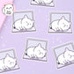 Sleeping on Laptop Vinyl Die Cut Sticker - Coconut Vinyl Sticker