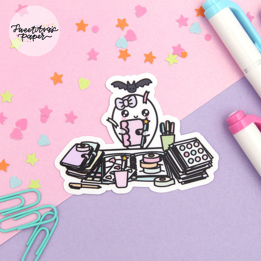 Ghost With The Most Vinyl Die Cut Sticker - Boo and Lunar