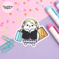 Cher Clueless Shopping Vinyl Die Cut Sticker - Snowball The Cat