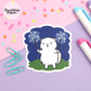 Sparklers Summer Night Vinyl Die Cut Sticker - Snowball The Cat