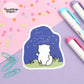 Stargazing Vinyl Die Cut Sticker - Snowball The Cat