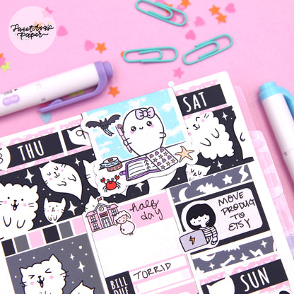 Summer Planning Magnetic Bookmark - Boo and Lunar