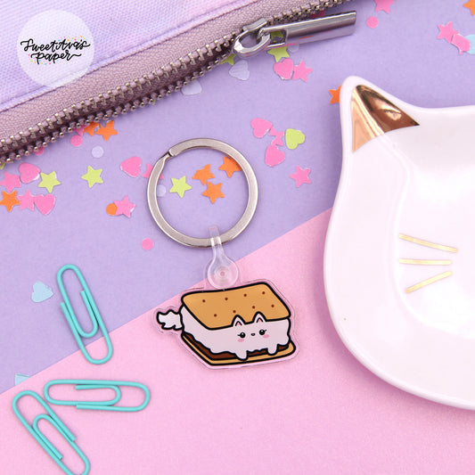 Snowball S'More Acrylic Keychain