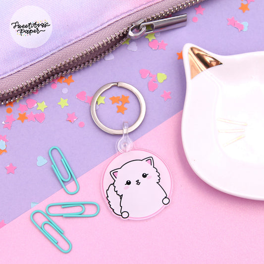 Cute Snowball Acrylic Keychain