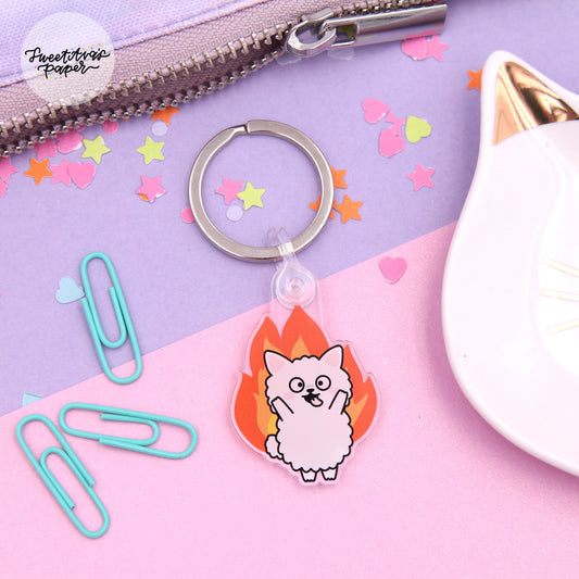 This is Fine - Cococnut - Acrylic Keychain