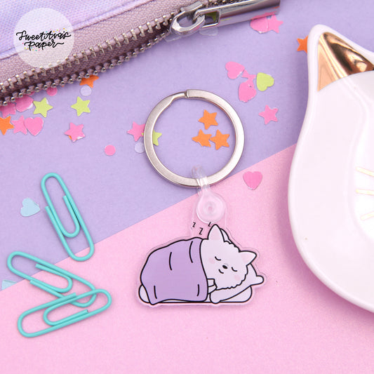 Coconut Nap Time Acrylic Keychain