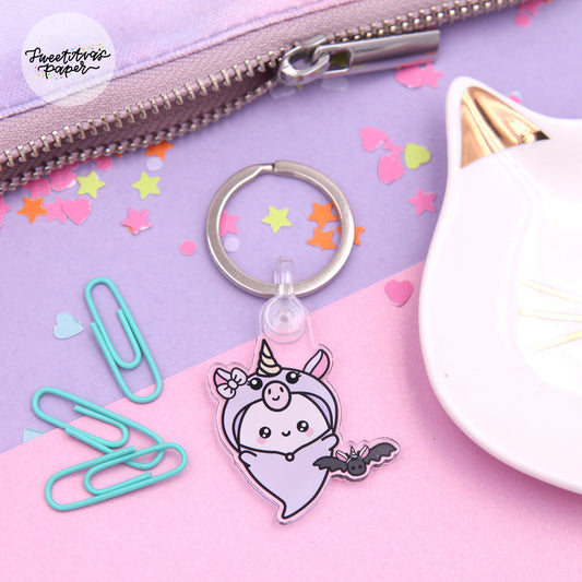 Boo and Lunar Unicorn - Planner Acrylic Keychain