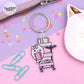 Boo and Lunar Planner Cart Acrylic Keychain