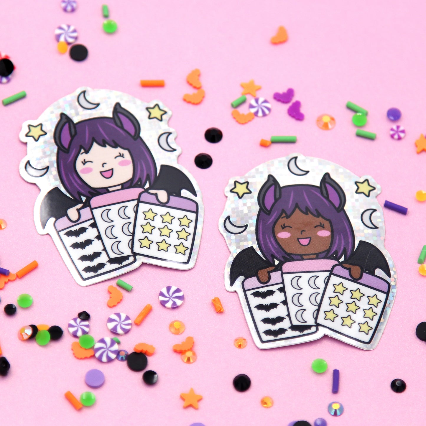 Sticker Love Glitter Vinyl Die Cut Sticker - The Bat Girl Club