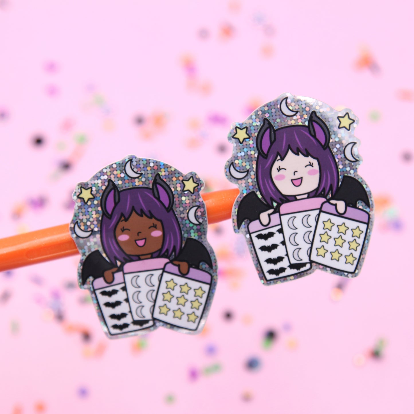Sticker Love Glitter Vinyl Die Cut Sticker - The Bat Girl Club