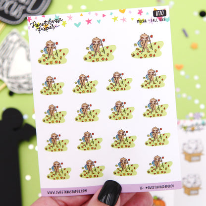 Fall Hiking Planner Stickers - Mocha The Sloth [1170]