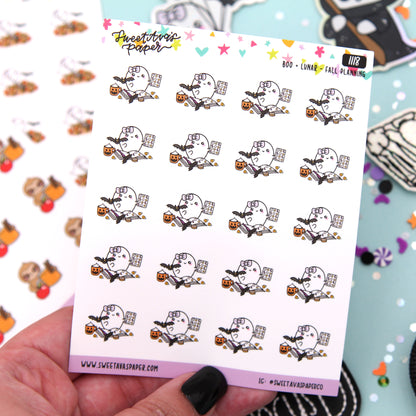 Spooky Planning Planner Stickers - Boo and Lunar [1118]