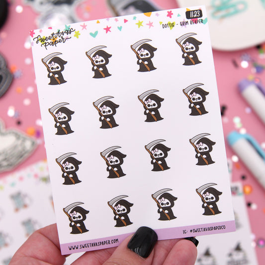 Grim Reaper Planner Stickers - Dottie The Sugar Bug - [1123]