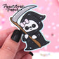 Grim Reaper Halographic Vinyl Die Cut Sticker - Dottie The Sugar Bug