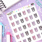 Cat Shaped Single Serve Coffee Machine Planner Stickers - Cat Shaped Icons - [913]