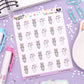 Looking Cute Planner Stickers - Stormy & Cloudy Bunnies  - [919]