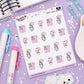 Birthday Party Planner Stickers - Stormy & Cloudy Bunnies  - [917]