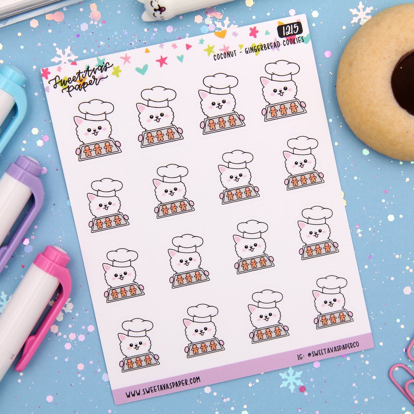 Baking Cookies Planner Stickers - Coconut the Puppy [1215]