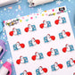Winter Post Office Planner Stickers - Snowball The Cat - [1146]