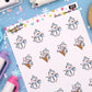 Snowman Treats Planner Stickers - Snowball The Cat - [1145]