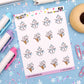 Snowman Treats Planner Stickers - Snowball The Cat - [1145]