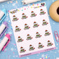 Winter Planning Planner Stickers - Snowball The Cat - [1142]