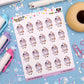 Bundled Up Planner Stickers - Pumpkin The Cat - [1140]