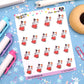 Holiday Peppermint Mocha Drink Planner Stickers - Pumpkin The Cat - [1136]