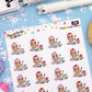 Winter Planning Planner Stickers - Mocha The Sloth [1156]