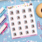 Winter Snow Globe Planner Stickers - Monty The Bat and Boo and Lunar - [1154]